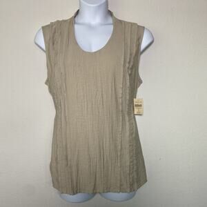 Coldwater Creek Beige Textured Tank Top